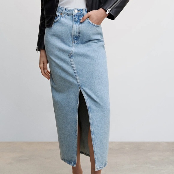 Mango Dresses & Skirts - Mango Blue Denim Maxi Skirt